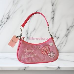 Juicy Couture "Cherry Blossom" Pink Embroidered Shoulder Bag